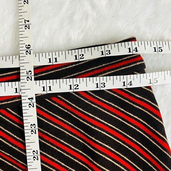 Diane Von Furstenberg Womens Red And Black Striped A-Line Skirt Size 6 - Picture 5 of 5